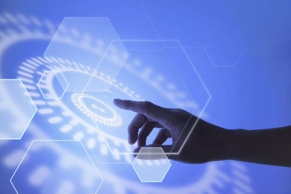 Fintech branding agencies visualizing digital finance interface